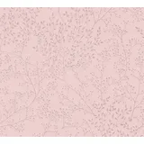 A.S. Création Vliestapete Trendwall 2 Blumen Vintage Rosa Glänzend FSC®