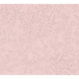A.S. Création Vliestapete Trendwall 2 Blumen Vintage Rosa Glänzend FSC®