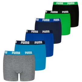 Puma Boxershorts blau/grün 122/128 6er Pack