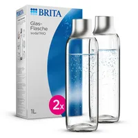 Brita sodaTRIO Flaschen Glasflasche für Brita Wassersprudler 2er Pack
