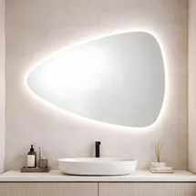 Kiamami Valentina - Umkehrbarer Tropfspiegel 100x75 cm Hinterleuchtet mit Umkehrbaren Leds
