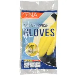 ENA Multipurpose Haushaltshandschuhe, gelb 1000003814 , 1 Packung = 12 Paar, Größe XL