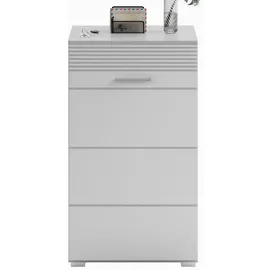 inn.furn Flurkommode, weiß Hochglanz 55 cm, Garderobe, Schuhaufbewahrung, Schuhschränke