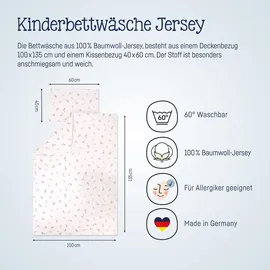 Julius Zöllner Zöllner Jersey Bettwäsche 100x135 cm, Little Dinos