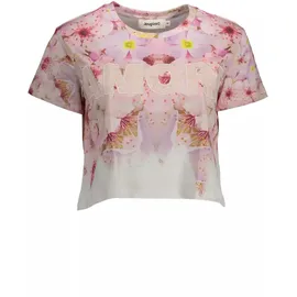 DESIGUAL T-SHIRT MANICHE CORTE DONNA ROSA - XL