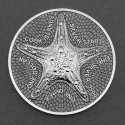Silbermünze 1oz Silver Star 2022 (Cook Islands)