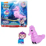 Paw Patrol, Aqua Pups - Hero Pups Actionfiguren-Set mit 1 Coral Welpenfigur und 1 Seepferd Figur, Spielzeug geeignet für Kinder ab 3 Jahren