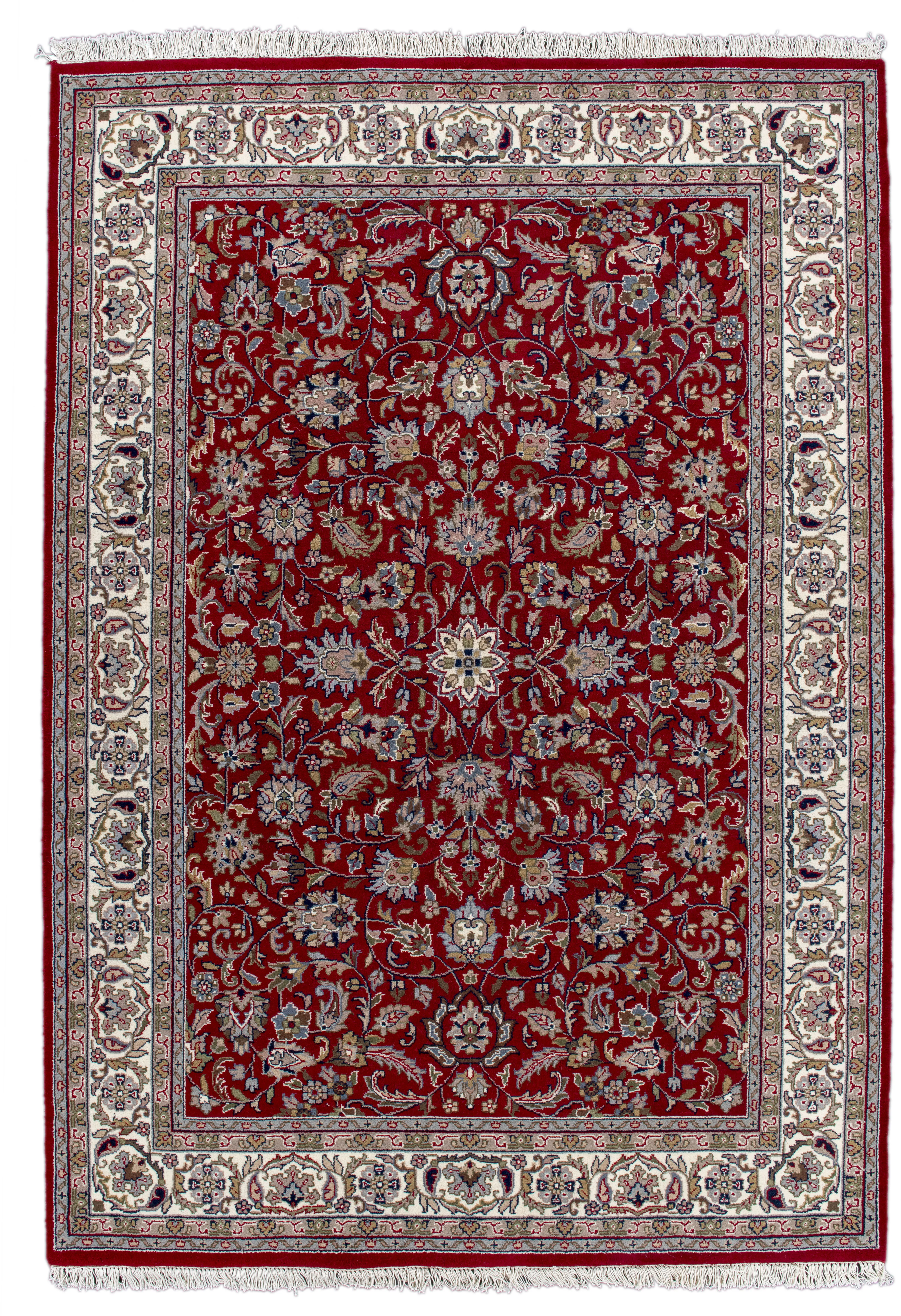 Orientteppich HOME AFFAIRE "BI Oriental" Teppiche Gr. B/L: 70 cm x 140 cm, 12 mm, 1 St., rot Orientalische Muster reine Wolle, handgeknüpft, orientalisches Design, Wohnzimmer