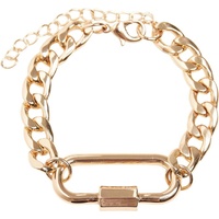 URBAN CLASSICS Fastener Bracelet, Gold, L/XL