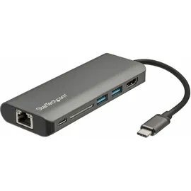 Startech DKT30CSDHPD3 USB-C 2 Ports), Dockingstation - HDMI - SD PD Adapter mit 4K Mac/ Windows - 2xA 1xC - USB C zu USB 3.0 - docking station