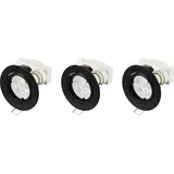 Sygonix Einbauleuchte 3er Set Schwarz