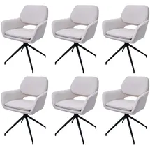 MCW Esszimmerstuhl MCW-N74, Küchenstuhl, drehbar Auto-Return, Stoff Bouclé (540g/m2) creme