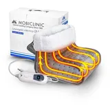 Mobiclinic Mobiclinic, Elektrischer fußwärmer, Wolle und Fleece, Sehr niedriger verbrauch, Europäische Marke, Mit abschaltautomatik, Leicht waschbares Innenfutter, 3 temperaturstufen, 30 x 24 cm, Grau