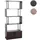 Mendler HWC-A27 Bücherregal 183 x 80 x 3D-Struktur cm Dunkelbraun