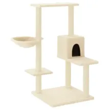 vidaXL Kratzbaum mit Sisal-Kratzsäulen 95 cm creme