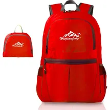 Intirilife Faltbarer Rucksack Ultraleicht in Rot - 36L Unisex Wanderrucksack Wasserdicht - Outdoor Daypack für Camping, Wandern, Reisen, Klettern, UVM.