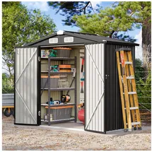 Aoxun Gartenhaus 2,00 x 1,26 m Schwarz