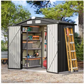 Aoxun Gartenhaus 2,00 x 1,26 m Schwarz
