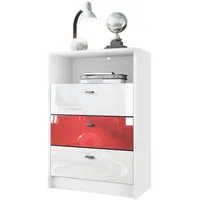 Vladon Kommode, Weiß, 56x86x36 cm, Wohnzimmer, Kommoden & Sideboards,