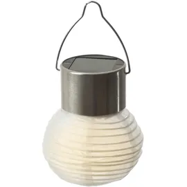 MARELIDA LED Solar Mini Lampion - 1 warmweiße LED - H: 9,5cm - D: 7cm - Lichtsensor - wei...