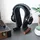Navaris Universal Kopfhörerständer mit Kunstleder Bezug - Kopfhörer Halter Gaming Headset Halterung - On Ear Headphone Stand - in Schwarz