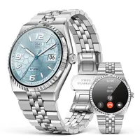 Smartwatch Herren mit Telefonfunktion, 1,32''AMOLED Smart Watch mit Herzfrequenz-/Blutsauerstoff-/Blutdruck-/Schlafmonitor,Wasserdicht Runde Uhr, 160+ Sportmodi Fitnessuhr mit für Android iOS(Silber)