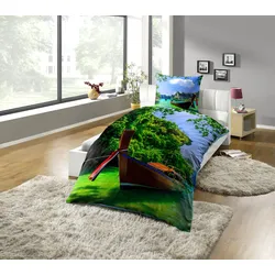 KiNZLER Partnerbettwäsche »Bio Baumwoll Renforce Partnerbettwäsche "Thailand"«, GOTS zertifiziert KiNZLER bunt B/L: 135 cm x 200 cm
