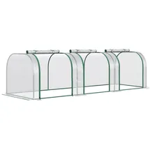 Outsunny Gewächshaus Stahl Transparent 0 mm 2,95 m2