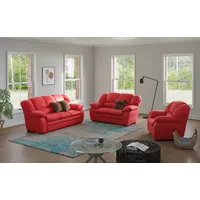 Cotta Polstergarnitur COTTA "Casino", rot (rot,), H:88cm T:92cm, FSC-zertifizierter