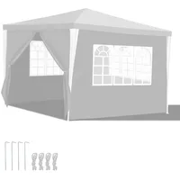 Pavillon Camping Festzelt Wasserdicht Partyzelt Stabiles hochwertiges 3x3m Weiß