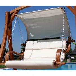 aleos ALEOS. Design Sitzbank für Hollywoodschaukel SEAT-MERU aus Holz Lärche inkl. Dach (ohne Gestell!!)