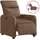 vidaXL Relaxsessel Elektrisch Stoff 89,5 x 95,5 x 0 cm Braun mit Rollen