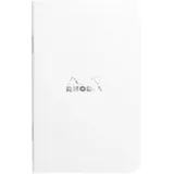 Rhodia 119151Cpack - Packung 20 Notizheft - Kladde geheftet, 7,5 x12 cm, kariert, 24 Blatt, 80g, Weiß, 1 Pack