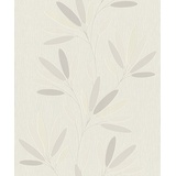 Rasch Textil Rasch Tapeten Vliestapete (floral) Weiß Grau 10,05 m x 0,53 m Tapetenwechsel