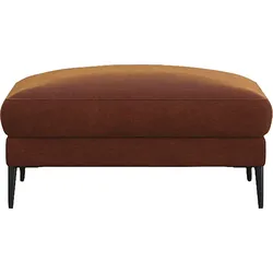 Pouf FLEXLUX "Belle Polsterhocker, Sitzhocker", braun (cognac), B:95cm H:43cm T:73cm, Poufs, Skandinavisches Design, In hochwertiger Verarbeitung
