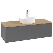 Villeroy & Boch Waschtisch-Unterschrank mit Beleuchtung 120 x 36 x 50 cm Anthrazit Matt Lackiert / Honey Oak