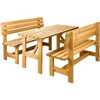 Wilk Gartenmöbel-Set Robusto 3-teilig Honigbraun FSC