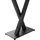 Stolkom Bartisch Duke 120 x 104 x 60 cm Eiche Massivholz geölt/Schwarz