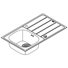 Grohe Eurosmart Set Küchenspüle und Küchenarmatur - edelstahl