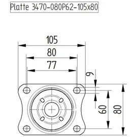 Tente Lenkrolle 125 mm