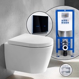 Duravit ME by Starck Compact Komplett-SET Wand-WC mit neeos Vorwandelement,, 45300900A1+16766BM#SET,