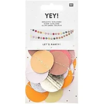 Rico Design Genähte Girlande, Kreise, Glitter Fsc Mix