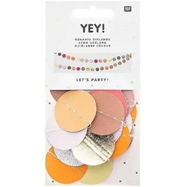 Rico Design Genähte Girlande, Kreise, Glitter Fsc Mix