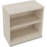SOENNECKEN Regal 2OH 80 x 44,2 x 78,1 Silberaluminium/Akazie hell