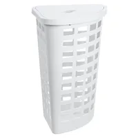 Plast Team Wäschesammler BOSTON, 54 Liter, eckig, weiß