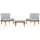 Beliani Gartenlounge Frascati 3-tlg. grau