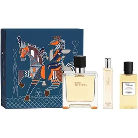Hermès Terre d'Hermès Parfum 75 ml + Shower Gel 40 ml + Eau de Parfum 15 ml Geschenkset
