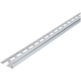Proline Fliesenschiene, Als Quadratprofil, Edelstahl (v2a) glänzend, Länge 2,50 m 11 mm Fliesenprofil,