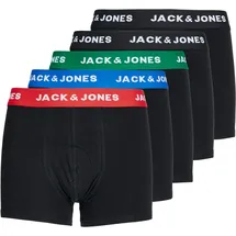 JACK & JONES Huey Boxershorts 5 Einheiten Electric Blue Lemonade / Pack Black / Black / Black / Black 14 Jahre