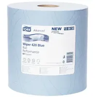 TORK 130050 W1 2-lagig, Gerollt blau Blattmaße 37x34cm Putztuchrolle